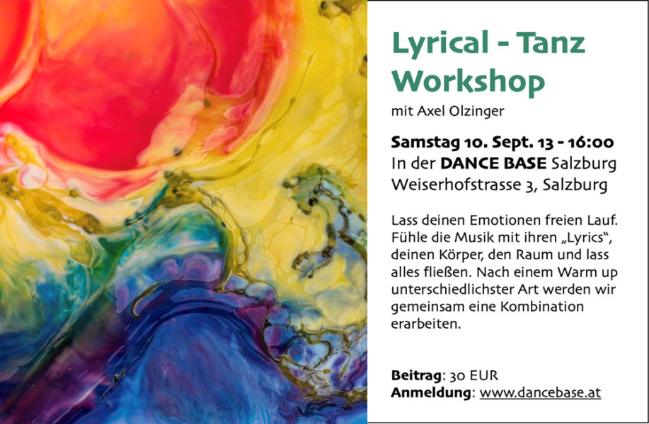 Lyrical-Tanz-Workshop mit Axel Olzinger in der Dance Base Salzburg